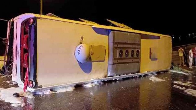 Hatay’dan Yürekleri Burkan Haber! Devrilen Otobüsten 3’ü Ağır 40 Yaralı…